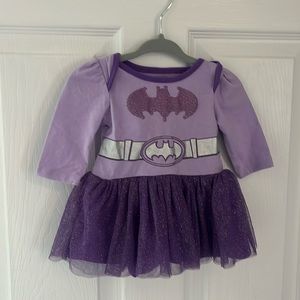 Batman baby girl dress with tights, never worn